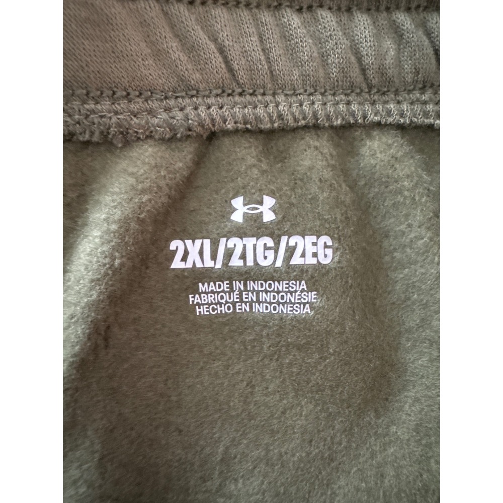 Under Armour Rival Fleece Cargo Joggers Mens 2XL Green Pants 1382134 NWT - Picture 4 of 15